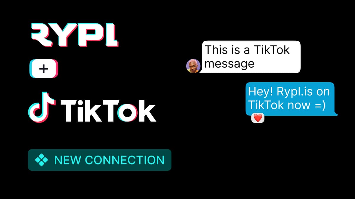 Rypl Now Supports TikTok Ads: AI Comment Management for Advertisers